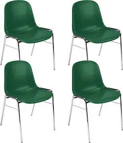4 Nowy Styl Schalenstühle Beta grün Kunststoff