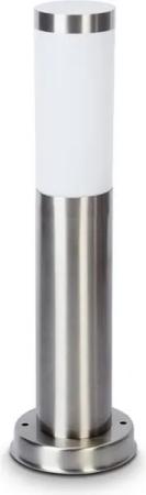 hofstein Pollerleuchte »Gnocchetta« Sockelleuchte aus Metall/Kunststoff in Nickel-matt/Weiß, ohne Leuchtmittel, Wegeleuchte 45, 5cm, Gartenlampe m. E27, IP44