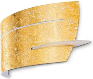 hofstein Wandleuchte »Spano« Wandlampe aus Metall/Glas in Gold, ohne Leuchtmittel, moderne mit Up & Down-Effekt, 1xE27, Innen mit Blattgold-Effekt