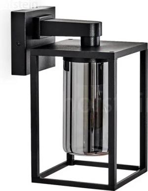 hofstein Außen-Wandleuchte Außenleuchte aus Metall/Glas in Schwarz/Rauchfarben, ohne Leuchtmittel, Wechselglas Klar, Wandlampe für Terrasse/Eingangsbereich, 1 xE27, IP44