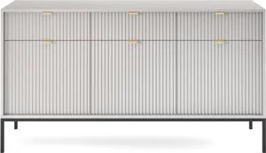 Compleo Kommode NANCY, Breite 154 cm, Dreitürige Sideboard, goldene Griffe, mit 3 Schubladen