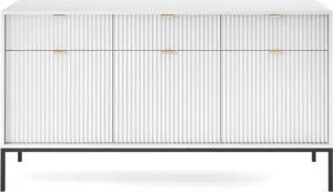 Compleo Kommode NANCY, Breite 154 cm, Dreitürige Sideboard, goldene Griffe, mit 3 Schubladen