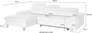 COTTA Ecksofa Driver L-Form, mit Kopfteilverstellung, wahlweise mit Bettfunktion und Bettkasten