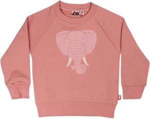 Danefae Longpullover Bellow Sweat DYR Rose Glow Elefant Langarmshirt Pullover Kindermode Sweatshirt, Elefantenprint