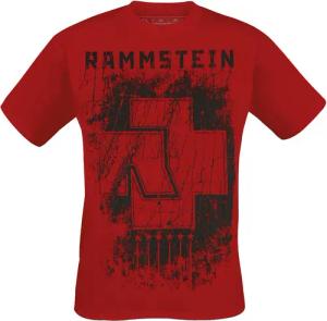 Rammstein T-Shirt - 6 Herzen - S bis XXL - für Männer - Größe S - rot  - Lizenziertes Merchandise!
