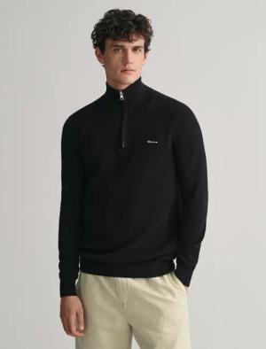 Gant Troyer "COTTON PIQUE HALF ZIP", mit Piqué-Struktur