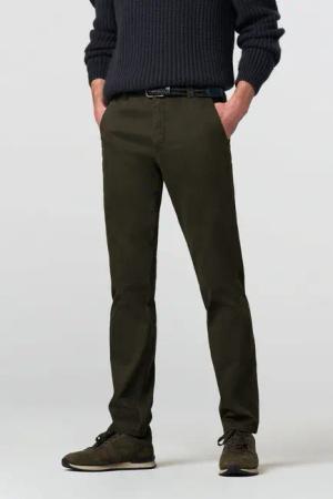 MEYER Chinos "BONN", mit Ziersteppung und Knopf