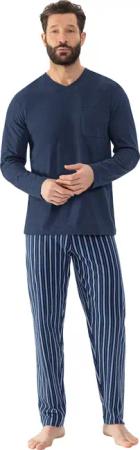 Mey Schlafanzug "STRAIGHT", Langarm-Shirt mit Brusttasche