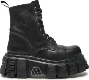 NEW ROCK Schnürstiefel M-NEWMILI083-S39 Schwarz