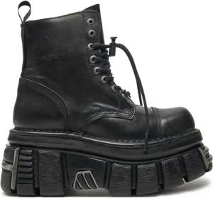 NEW ROCK Schnürstiefel M-NEWMILI083-S37 Schwarz