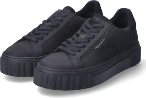 Tamaris Low Sneaker für Damen im SALE - Gr. 41 - schwarz - Leder und Synthetik