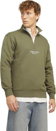 Jack & Jones Herren Stehkragen Pullover JORVESTERBRO QUARTER ZIP - Relaxed Fit