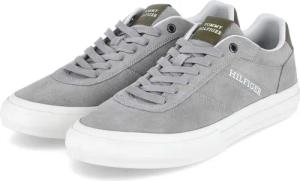 Tommy Hilfiger Low Sneaker für Herren im SALE - Gr. 45 - grau - Leder,Rauleder