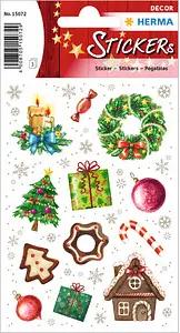 HERMA Aufkleber Weihnachtsmotive, 36 Etiketten
