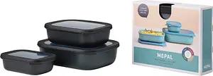 MEPAL Frischhaltedosen-Set Cirqula schwarz 0,5/1,0/2,0 l, 1 Set