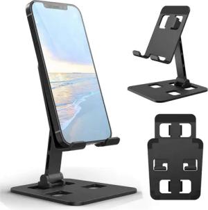 walkbee Handyständer,Smartphone-Halterung,Handystand Tablet Halter Handy-Halterung, (bis 14,70 Zoll, Klappbarer Handyständer-Schreibtisch,Zusammenklappbar und Tragbar, 1-tlg, Winkel und Höhe verstellbar Aluminium Smartphone-Halterung)