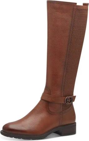 Tamaris Stiefel, Blockabsatz, Langschaftstiefel mit XS-Schaft und Stretchfunktion