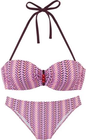 Vivance Bügel-Bandeau-Bikini mit Zierperlen