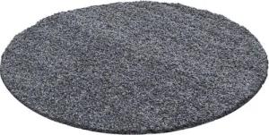 Stilvoll Günstig Hochflor-Teppich für Wohnzimmer und Schlafzimmer Unicolor - Einfarbig, Rund, Höhe: 50 mm
