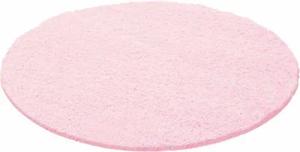 Stilvoll Günstig Hochflor-Teppich für Wohnzimmer und Schlafzimmer Unicolor - Einfarbig, Rund, Höhe: 30 mm