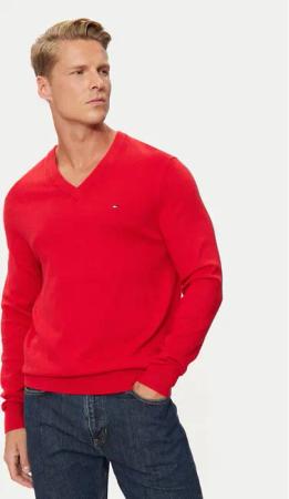 Tommy Hilfiger Pullover MW0MW28047 Rot Regular Fit