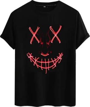 RMK T-Shirt Print-Shirt T-Shirt Herren Shirt Basic Vintage Smile Smiley aus Baumwolle
