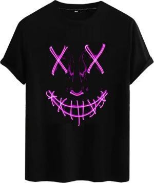 RMK T-Shirt Print-Shirt T-Shirt Herren Shirt Basic Vintage Smile Smiley aus Baumwolle