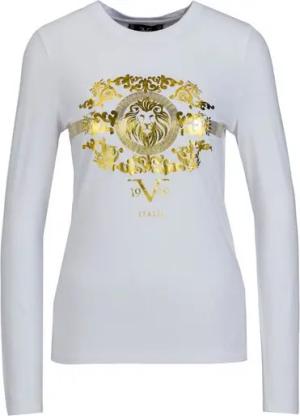 19V69 ITALIA Langarmshirt CARLIA Exklusives Damen Langarmshirt mit goldenem Löwen-Print