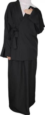 Aymasal Maxikleid 2 tlg. Wickelhemd & Rock Set LEEN Abaya Alltagskleid daily Outfit