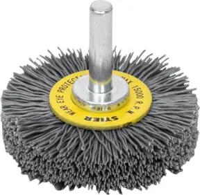 STIER Rundbürste Ø 50 mm, Schaft-Ø 6 mm, 0,6 mm, gewellt, Siliziumkarbid