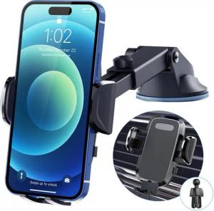walkbee KFZ Handyhalterung iPhone 15, 14, 13, Smartphone-Halterung, Handy-Halterung, (1er Set, Hals von 8-16 cm ausziehbar + Saugnapf Adapter für Armaturenbrett, 360° drehbar, Teleskoparm von ca. 8 auf 16 cm erweiterbar, Universal, Kompatibel mit allen iP