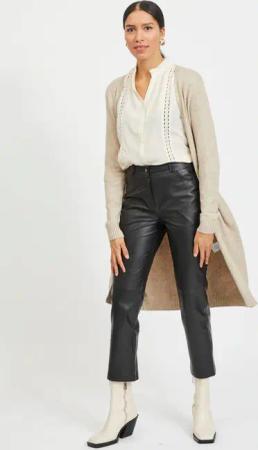Vila Longstrickjacke "VIRIL LONG L/S KNIT CARDIGAN - NOOS", in knielanger Form