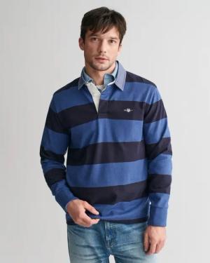 Gant Langarm-Poloshirt REG CHAMBRAY STRIPE HEAVY RUGGER