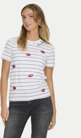 ONLY T-Shirt Kita 15332698 Weiß Regular Fit