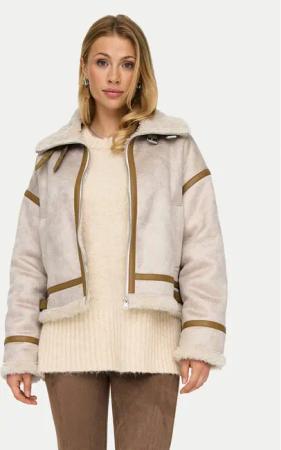 ONLY Fellmantel Ylva 15322042 Beige Regular Fit