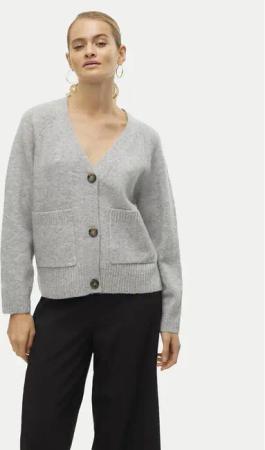 Vero Moda Strickjacke Boom 10320457 Grau Loose Fit