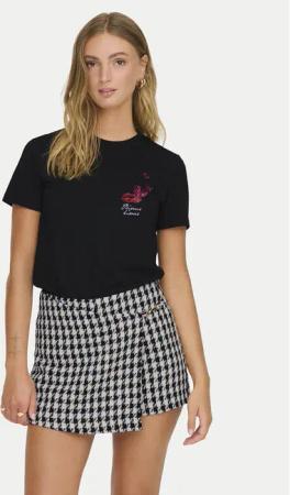 ONLY T-Shirt Kita 15332698 Schwarz Regular Fit