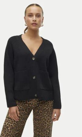 Vero Moda Strickjacke Boom 10320457 Schwarz Loose Fit