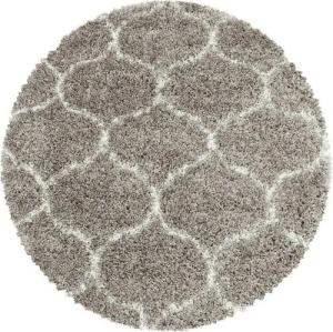 Stilvoll Günstig Hochflor-Teppich für Wohnzimmer und Schlafzimmer Skandinavisches Design, Rund, Höhe: 30 mm