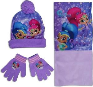 Shimmer & Shine Mütze & Schal & Handschuhe Set lila