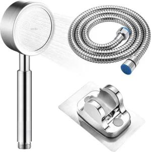 walkbee Handbrause Handbrause Wasserfall, Handbrause Duschkopf mit Schlauch, (abnehmbarer Duschkopf, Komplett Set, 1-tlg. mit 1.5m Schlauch), mit einer winkelverstellbare Duschkopfhalterung
