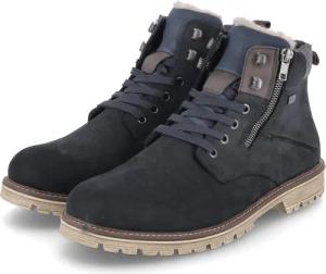 Rieker Winterboots für Herren - Gr. 47 - blau - Leder,Synthetik