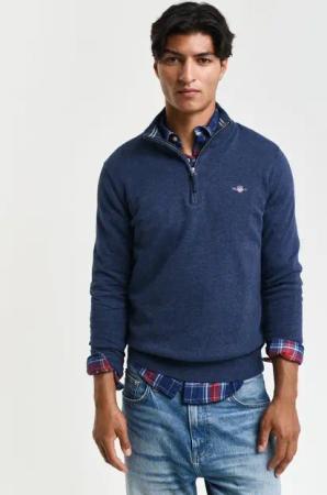 Gant Troyer CLASSIC COTTON HALF ZIP mit gerippten Details