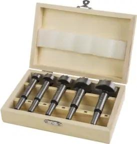 STIER Forstnerbohrer-Set in Holz-Kasette, 5-teilig (15, 20, 25, 30, 35 mm)