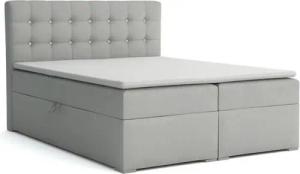 Deine Möbel 24 Boxspringbett ROSE Boxbett Komplettbett inkl. Bonellfederkernmatratzen H3 (Taschenfederkernmatratzen 7 Zonen H4 optional, Polsterbett Ehebett Bett mit Strass Strasssteinen, 3-St., Polsterbett Beige Grau Hellgrau Dunkelgrau Schwarz Graphit A