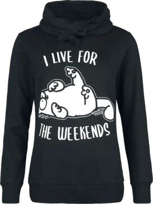Simon's Cat Sweatshirt - I Live For The Weekends - S bis XXL - für Damen - Größe S - schwarz - Lizenzierter Fanartikel