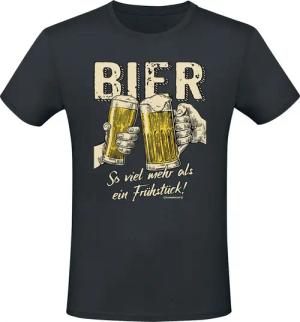 Sprüche T-Shirt - Bier - So viel mehr als ein Frühstück! - M bis L - für Männer - Größe M - schwarz