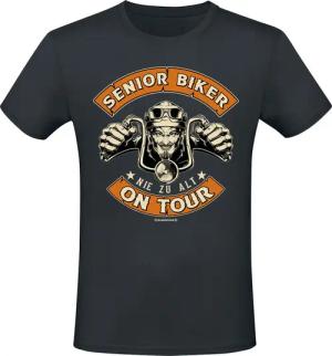 Sprüche T-Shirt - Senior Biker - Nie zu alt - On Tour - M bis 3XL - für Männer - Größe XL - schwarz