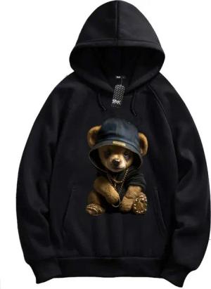 RMK Hoodie Herren Pullover Pulli Kapuzenpullover Sweatshirt Gangster Teddy Bär mit Kapuze