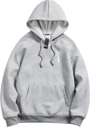 RMK Hoodie Herren Pullover Basic Kapuze Pulli Kapuzenpullover Seitentaschen Palme mit Kapuze